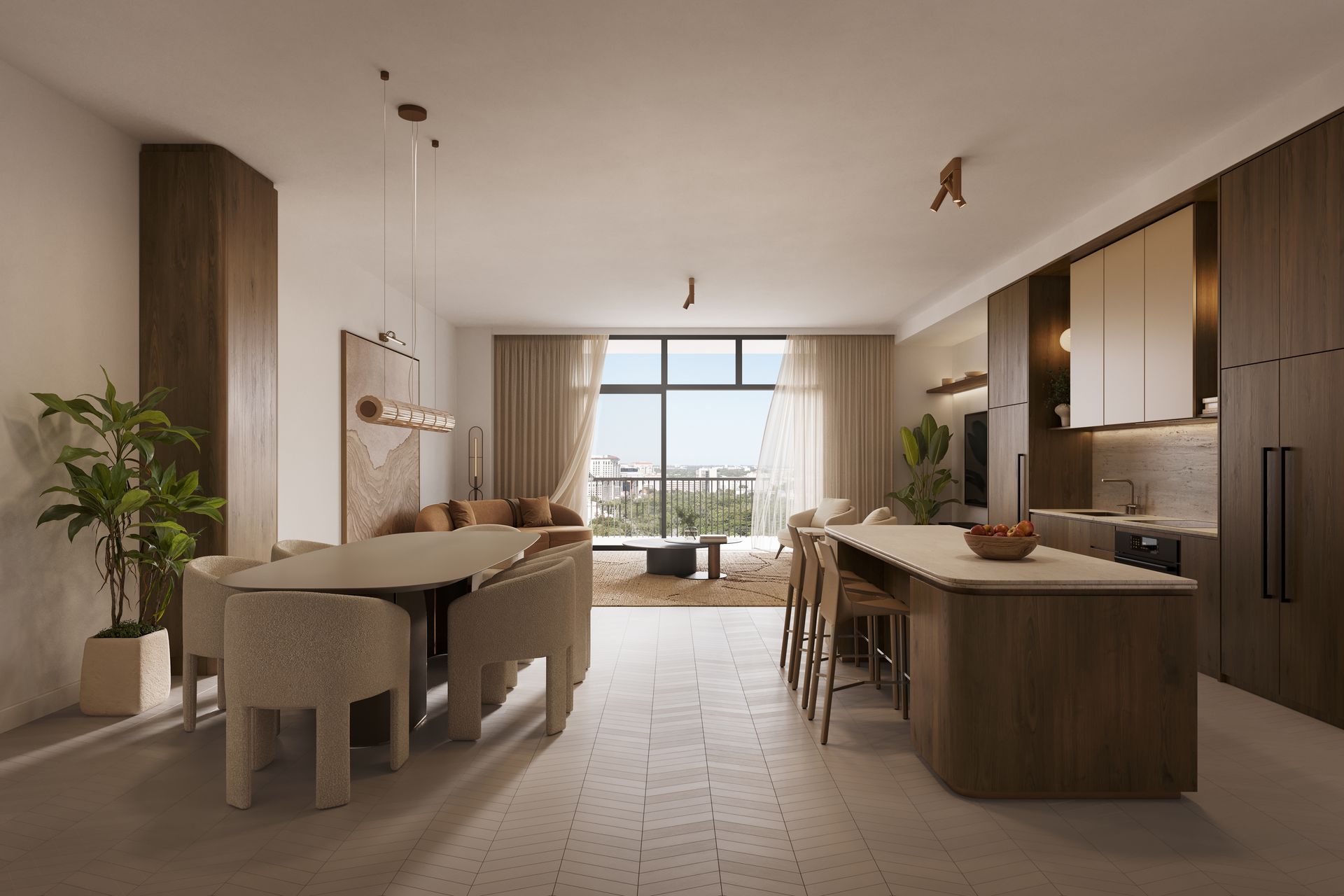 Cora Merrick Park, kitchen and dining
