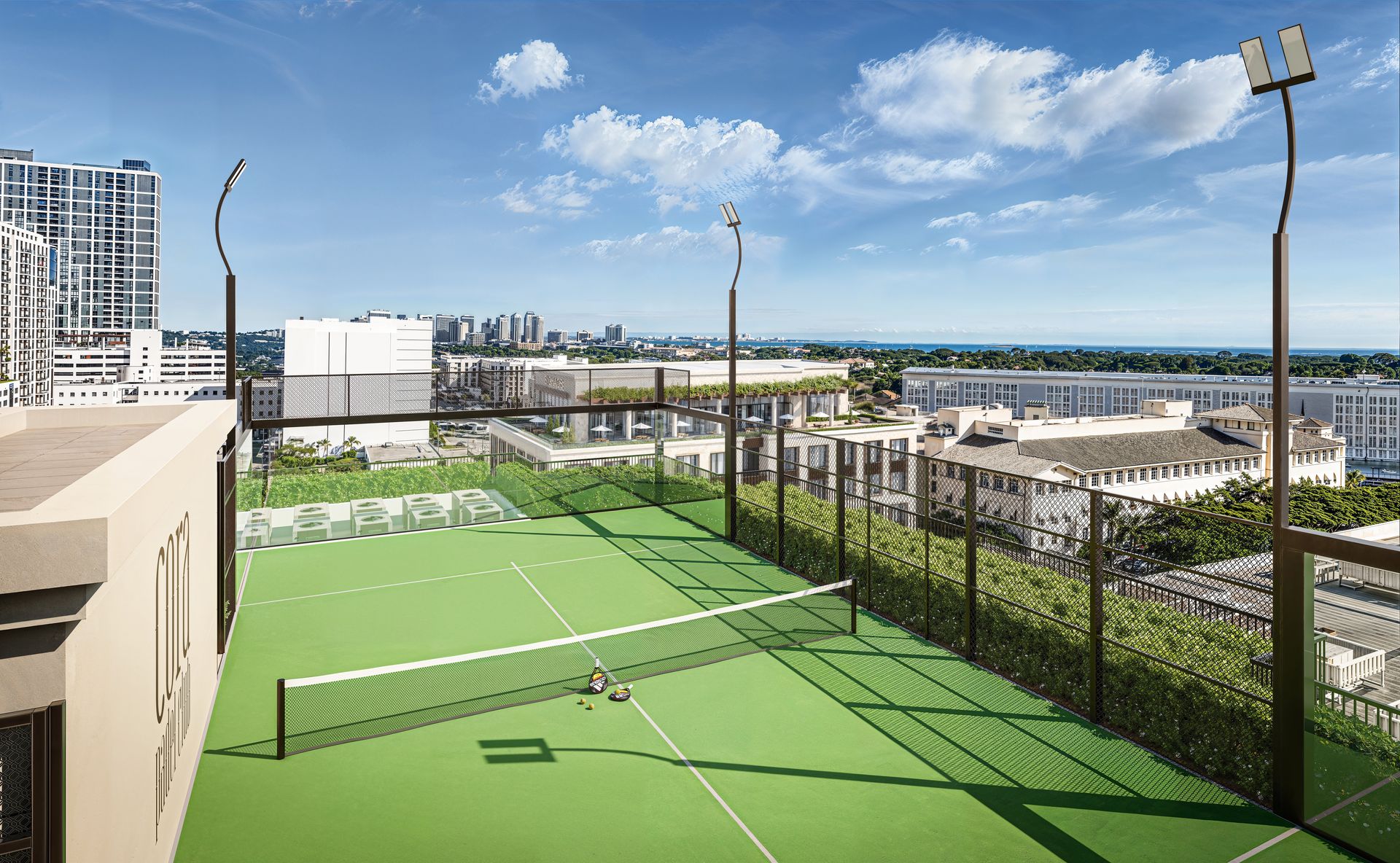 Rooftop padel court